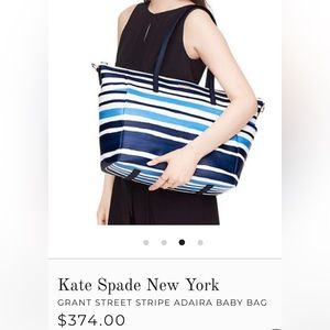 Kate Spade Striped Adaira Tote/Diaper Bag